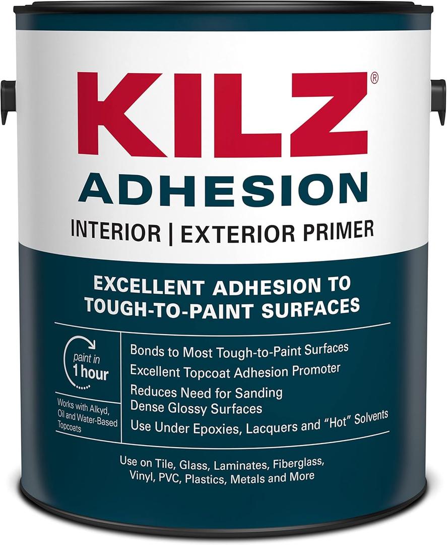 KILZ Adhesion Primer, Interior/Exterior, 1 Gallon (128 Fl Oz (Pack of 1))