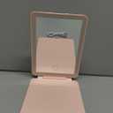 Travel Mirror with Lights Makeup Mirror Touch Screen 3 Colors Light 72 LEDs Rechargeable, 1000mHA 7.9x5.3-Inch Desk Compact Mirror White