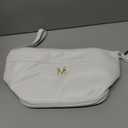 Gifts for Women-Birthday Gifts-Teen Girl Gifts Trendy Stuff Initial Makeup Bag for Women, Double Layer Cosmetic Bag with Makeup Brush Organizer, Travel Toiletry Bag,Bride Gift (White)