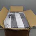 AAAAAcessories Outdoor Deep Seat Cushions with Double Welted Pillow, Waterproof, Fade-Resistant Patio Furniture Replacement Cushions, 24" x 24" x 5" + 24" x 19", Gray Cabana Stripe