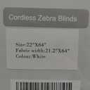 Persilux Cordless Zebra Blinds for Windows Free-Stop Roller Window Shades (22" W X 64" H, White) Dual Layer Light Control for Day and Night, Light Filtering Sheer Shades for Home, Easy to Install