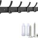 Coat Hooks Wall Mount, All Metal Wall Hook for Hanging Coats, Hat Rack with 6 Double Hooks, Entryway Hooks for Hanging Coats, Backpacks, Hats, Keys and More