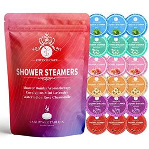 Shower Steamers Aromatherapy, 10 Pack Shower Bombs, Birthday Gifts for Wife Women Mom Her Daughter, Organic Eucalyptus Mint Rose Lavender Chamomile Watermelon Essential Oil, Gifts for Men 10 Pcs