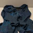 LightlyKiss Women's casual sexy V-neck sparkling jumpsuit long sleeve loose jumpsuits Fashion Club party Rompers with belt (Large)