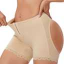 Butt Lifter Shapewear Boy Shorts, Adjustable Hip Enhancer Body Shaper Control Panties for Women S