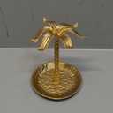 Metal Ring Dish Holder for Jewelry, Coconut Tree Jewelry Dish Ring Holder, Trinket Dish Jewelry Organizer for Dresser Christmas Mothers Day Birthday Wedding Gifts