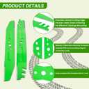 AB2101D Lawn Mower Mulching Blade Compatible with LM2133 LM2130 LM2135SP LM2130SP LM2156SP LM2150SP 21 Inch Electric Lawn Mowers 2 Packs (Green)