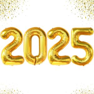 Katchon, Giant 42 Inch - 2025 Balloons Gold - Graduation Decorations 2025 | Grad 2025 Balloons, Gold Graduation Party Decorations | 2025 Gold Balloons Grad Balloons 2025 Balloon Numbers
