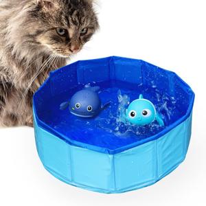 WALLFID Cat Pool Toys with Fish,Cat Water Toy,Portable Cat Splash Play Pool,Kitty Pool with Interactive Fish Toys,Interactive Toys for Bored Indoor Cats