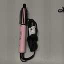 Farery Mini Thermal Brush 3 Temperature Adjustable, 3/4 Inch Travel Curling Iron for Short Hair, Heated Round Brush for Touch ups and Small Curls, Travel Size Curling Wand, Dual Voltage, Pink