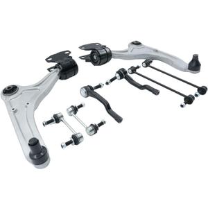 8 Pcs Front Lower Control Arms with Ball Joint Tie Rods Sway Bars Suspension Kit Compatible with 2013-2016 Lincoln MKZ, for 2013-2016 Ford Fusion