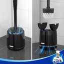 MR.SIGA Toilet Bowl Brush and Holder, Premium Quality, with Solid Handle and Durable Bristles for Bathroom Cleaning, Black, Pack of 1