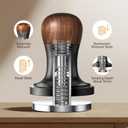 MHW-3BOMBER 58mm Espresso Coffee Tamper with Three Spring Loaded Calibrated Tamper 30lbs Espresso Hand Tamper with Sound Feedback Titanium Coating Black T6176T-OS