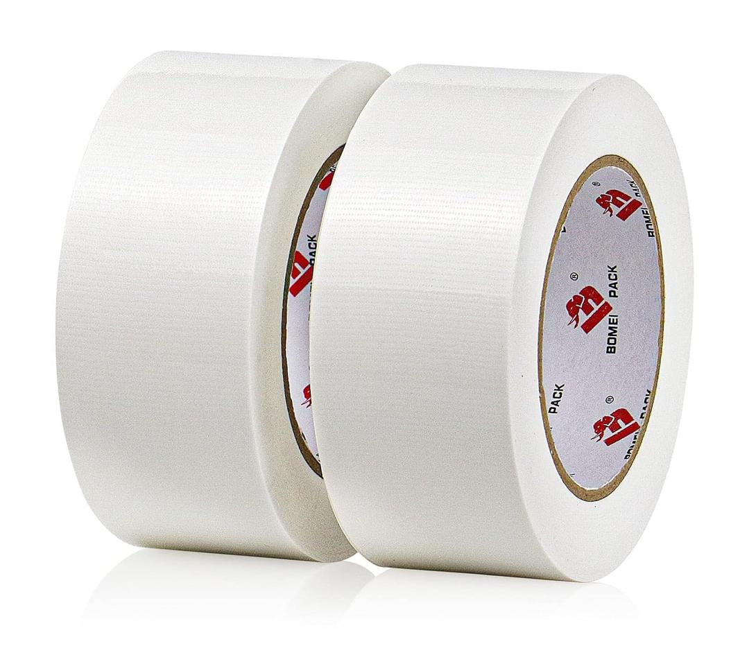 2 Pack Duct Tape Heavy Duty,9 Mil Thickness,2 Inches x 30 Yards,Strong Industrial Strength,Flexible,No Residue,Waterproof and Tear by Hand,Multi-Use for Indoor & Outdoor Repairs(White)