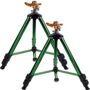 Twinkle Star Impact Sprinkler Head on Tripod Base, Heavy Duty Brass Sprinkler Nozzle, Solid Alloy Metal Extension Legs Flip Locks, 3/4 Inch Connector and Adapter Set, 360 Degree Coverage, 2 Pack Twinkle Star Impact Sprinkler Head on Tripod Base, Heavy Duty Brass Sprinkler Nozzle, Solid Alloy Metal Extension Legs Flip Locks, 3/4 Inch Connector and Adapter Set, 360 Degree Coverage, 2 Pack