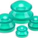 Silicone Cupping Therapy Sets, Cupping Kit for Massage Therapy,Anti Cellulite Cup, for Cellulite Reduction Joint Pain Muscle Pain (Transparent Green)