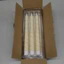 GenSwin Flameless Taper Candles with Remote and String Lights, Ivory Real Wax Taper Candles Battery Operated, LED Flameless Battery Candlesticks for Home Holiday Decor(Set of 6)