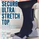 Doctor's Select Diabetic Socks for Men - 6 Pairs Non Binding Stretch Top, Bamboo Viscose Mens Diabetic Socks