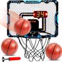 Basketball Hoop Indoor for Kids: Mini Electronic Scoreboard with LED Lighting - Sport Toys for 3+ Kids Family Courtyard - Birthday Gifts for 3 4 5 6 7 8 9 10 11 12 Year Old Boys Girls