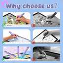 Kid-Friendly Stylus Pen for iPad(2018-2025), Fast Charge Kids Active Pencil with Tilt Sensitivity & Palm Rejection for iPad 11/10/9/8/7/6, Air 7/6/5/4/3/M3/M2, Pro 13"/12.9"/11"/M4, Mini 7/6/5, Purple
