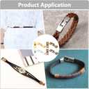 PandaHall 32 Sets 10mm Leather Cord End Clasp 4 Colors Tibetan End Lock Rectangle Jewlery Clasps for Bracelet Necklaces Jewelry Making