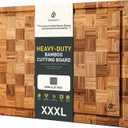 XXX Large Bamboo Cutting Board with Non Slip Feet and Over Sink Butcher Block Chopping Board Nice Solid Thick Wooden Juice Groove Huge Big XXl xlarge Best Hardwood Kitchen Counter Organic