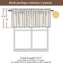 2 x Chyhomenyc Sheer Valances for Windows 2 Pack, Small Window Curtains for Living Room Bathroom Cafe Laundry Basement, Modern Top Dual Rod Pocket Voile Curtain, 42W x 18L inches, Purple
