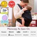 Momcozy Baby Carrier - Ergonomic, Cozy and Lightweight Carrier for 7-45lbs, Effortless to Put On, Ideal for Hands-Free Parenting, Enhanced Lumbar Support, Purehug for Infant to Toddler, Black