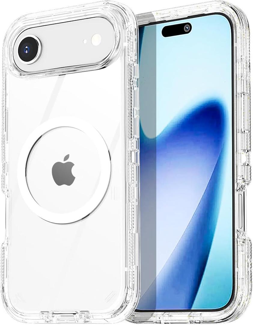 AICase for iPhone Air Case Clear with Magsafe Heavy Duty Drop Protection Full Body Rugged Shockproof/Dust Proof Triple Layer Transparent Military Protective Tough Durable for iPhone Air 6.5"_1