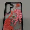 Compatible for Samsung Galaxy S25 Case Cute Aesthetic - Durable Shockproof 6.6 ft Drop Impact Phone Case Cover with Funny Fashion Tiger Design 6.2" Black