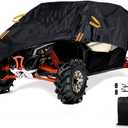 UTV Cover Waterproof Heavy Duty, All-Weather Protection Black Oxford Cloth Protection UTV Covers for RZR PRO XP 4 Can-Am Maverick Defender Arctic Cat Textron Side by Side Covers，4-6 Seater