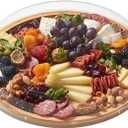 FARBERWARE Build-a-Board Cutting Board with Single Compartment and Clear Locking Lid for Charcuterie, Snacks, and More, Bamboo