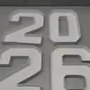 Mooliwe 4 Pcs 2026 Graduation Fillable Numbers for Charcuterie Class of 2026 Cardboard Number Grad Charcuterie Board Serving Trays Graduation Food Box for Tray Party Supplies(White)