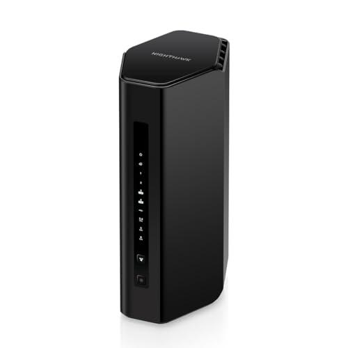 NETGEAR Nighthawk Dual-Band WiFi 7 Router (RS200) – Security Features, BE6500 Wireless Speed (up to 6.5Gbps) - Covers up to 2,500 sq. ft., 80 Devices – 2.5 Gig Internet Port