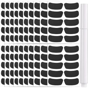 200 Pairs Sports Eye Black Stickers for Kids, Eye Strips Sports Eye Stickers Breathable Eye Strips for Baseball Football Softball Lacrosse Fans on Game Day, with 1 White Pencil