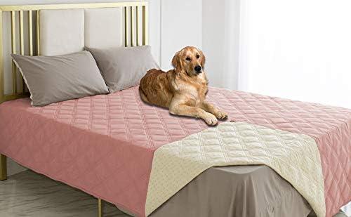 Ameritex Dog Bed Cover Pet Blanket (52x82 Inch (Pack of 1), Lightpink)