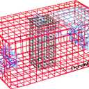 Florida Medium Blue Crab Trap – 24 x 14 x 11 Crab Pot for Recreational Crabbing – Two-Throat Entry Fishing Trap – PVC Coated Wire Saltwater Crab Trap