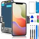 for iPhone XR Screen Replacement, 6.1 inch LCD Display 3D Touch Full HD Digitizer Frame Assembly, Compatible with A1984, A2105, A2106, A2108 Models, Repair Kit + Screen Tempered Protector