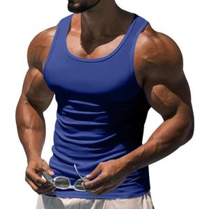 Men's Gym Workout Tank Tops - Soft Lightweight Sleeveless Muscle Shirts for Beach & Athletic Wear (3X-Large, Royal Blue)