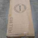 IDEALHOUSE Full Size Bed Frame with 4 Storage Drawers and Headboard, Faux Leather Upholstered Platform Bed Frame with Wooden Slats Support, Button Tufted Design, No Box Spring Needed, Beige