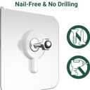 2 x Picture Hangers Without Nails, Adhesive Wall Hooks for Bathroom,Bedroom and OfficePicture Hanging Hooks 13 lbs Load Max 20 Packs