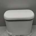 MOPALL Dog Proof TrashCan with Lid, 3.3 Gallon Slim Bathroom Garbage Bin with InnerBucket, Fits Standard 4 Gallon Bags, Odor Sealing Diaper Pail for Nursery, Modern White Waste Basket, 6.9" Wide