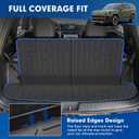 Mixsuper Cargo Liner for Hyundai Santa FE 2024-2026, Trunk Mat with Backrest Mat TPE All Weather Rear Cargo Mat Back Seat Protector Non-Slip Waterproof Accessories