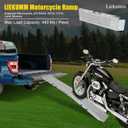 LIEKUMM 66" Folding Motorcycle Ramp, 440 lbs Heavy Duty Loading Ramp for Pickup Trucks, Portable Truck Ramp for Dirt Bike, Trailer, Lawn Mower