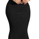 Formal Dresses for Women Evening Party Elelgant Mermaid Cocktail Floor Length Prom Long Dress with Zipper (Black, XL)