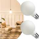 Frosted Edison Bulbs 60 Watt LED Equivalent, No Dimmable 6 Watt Light Bulbs, 2700k Soft White, E26 Standard Base LED Globe Bulb G30/G95 Vintage Bulbs, 2 Pack