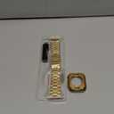 MioHHR Solid Stainless Steel Band Compatible with Apple Watch 46mm (Series 11 10), Metal Strap with Soft TPU Case for iWatch Series 11/10 46mm Women and Men, Gold