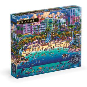 Buffalo Games - Sapphire Select - Eric Dowdle - La Jolla Cove - 1000 Piece Jigsaw Puzzle  Challenging & Fun  Blue Core Puzzle Board  Giftable Display Box - Full Size Poster Included