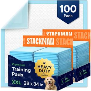 Puppy Pads XL 28x34 [100-COUNT] Dog Pads Extra Large 28" x 34" Leak-Proof Dog Pee Pads - Quick-Dry Puppy Pee Pads Pet Potty Training - Heavy Duty Super Absorbent Wee Wee Pads for Dogs Bulk -100 Pack