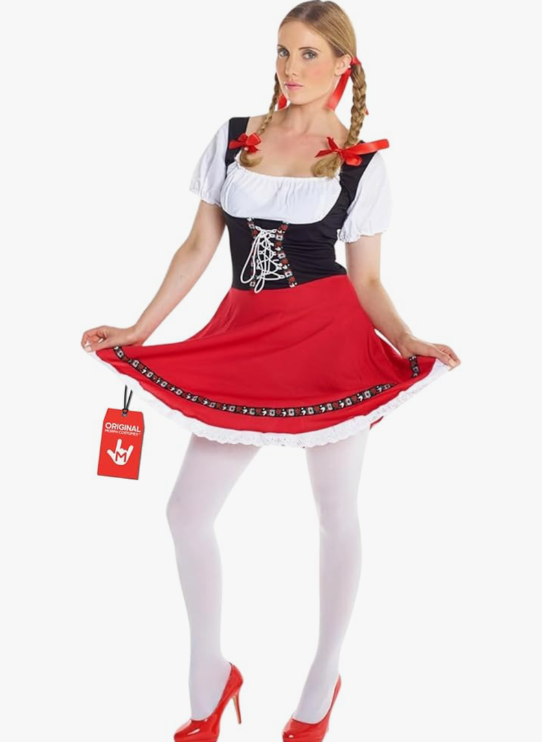 Morph Dirndl Dress for Women, Oktoberfest Costume, Traditional German Outfit, Lederhosen for Women, Festive Attire, Medium